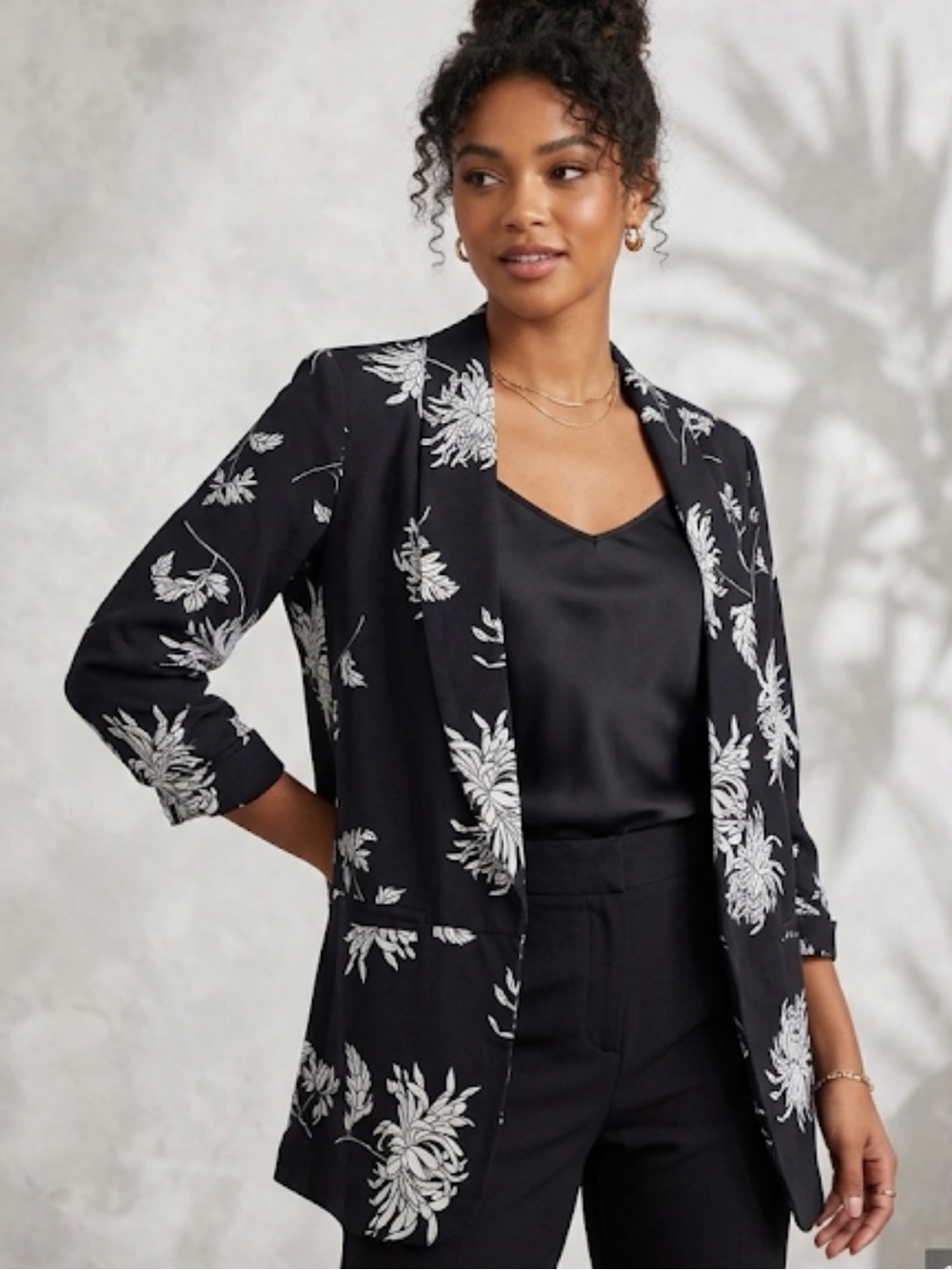 Alythea Black and White Floral Open Cardigan🧚♀️💫✨🎀